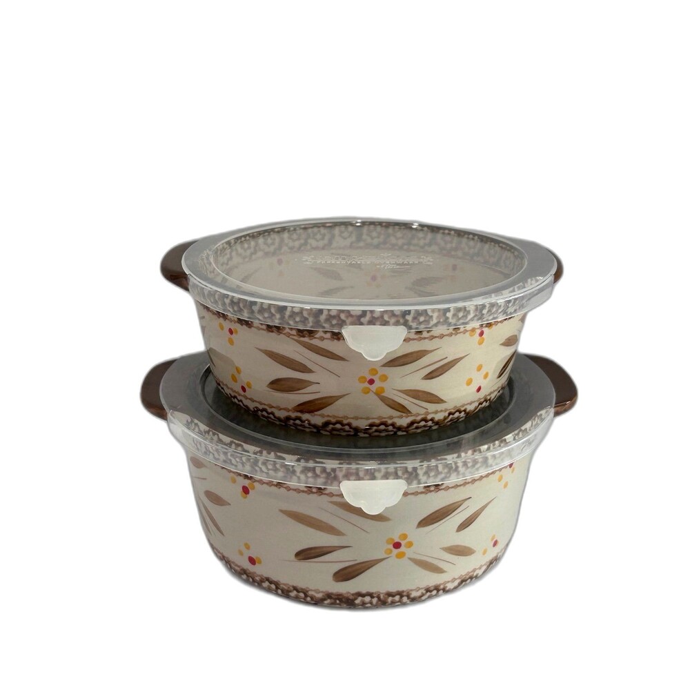 Temptation by Tara Presentation Ovenware Old World 1 qt and 1.75 qt. with lids.